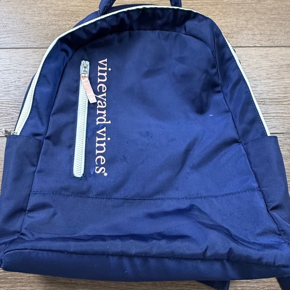 Vineyard Vines for Target Bookbag, Navy/Pink, Pockets, Preppy, School - Picture 1 of 14